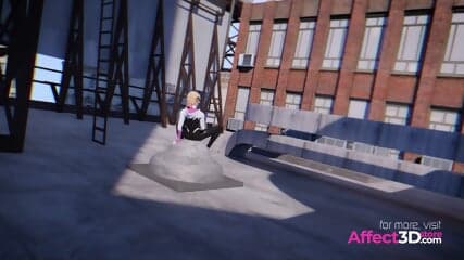 In Spider's Web - 3D Animation Superhero Porn
