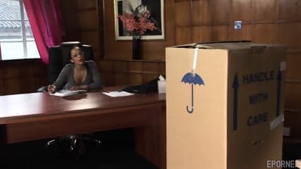 Busty Lady Fucks Delivery Guy