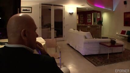 Brunette MILF and sex with older horny man