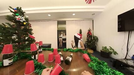 Your Sexy Coworkers Ashley Lane, Gracie May Green And Stephanie West Give You A Naughty Happy Holidays Ending!