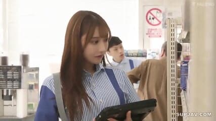 The manager of the convenience store I hate is a big-breasted part-timer who is teased by his nipples and made into a sloppy, sensitive, and premature ejaculator. - Rin Hachimitsu