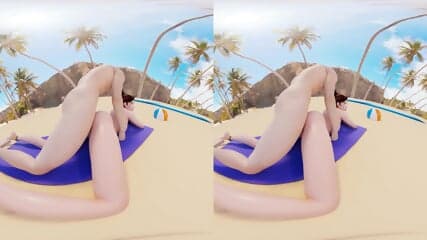 D.Va fucked on the beach VR 3d hentai