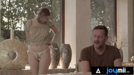 JOYMII - Stunning Babe In Lingerie Thanks Her Husband Gift With Hot Sex