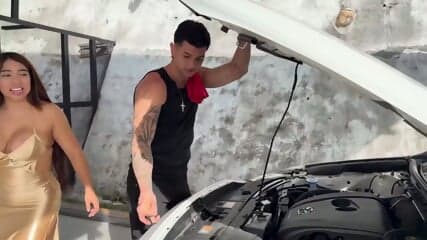 Verito Aguas The Mechanic Fucks My Ass With His Huge Cock  Bigassed Verito Aguas Gets Fucked Intensely