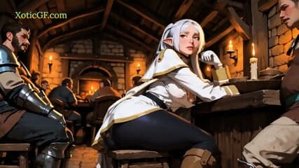 Frieren Inspired Elf Mage Cosplay Gangbang (AI Porn) Anime