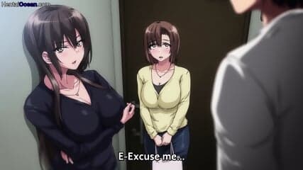 The husband can't get it up anymore, so the housewife brought her busty friend to help - Hentai