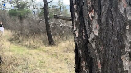 Outdoor Forest Sex: Nympho Meets Exhibitionist, Torn Condom, Big Cock