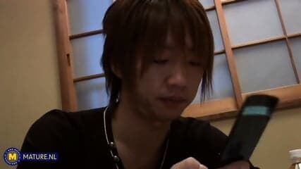 Kei And SAYA: The Temptation Of A Hairy Japanese Stepmom And Her Stepson's Desire