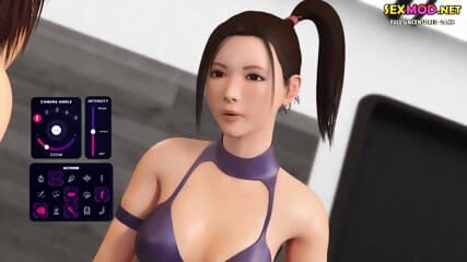 Sexy 3d animation with an all blue and cute body