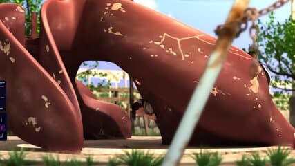 Horny busty 3D animation girl sucks and fucks