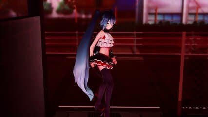Miku Dared to Dance Naked in Public - by StrangerMMD