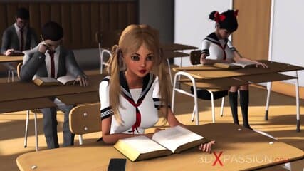 3d Hot Dickgirl Plays With A Sexy Shy Teenager In The Basement