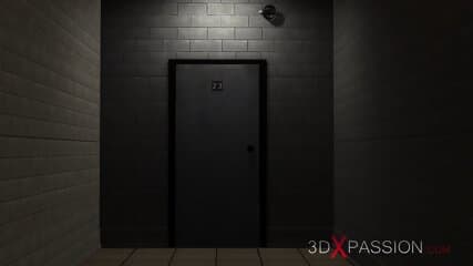 Doctor midget fucks hard a sexy cuffed ballgagged brunette in the lab