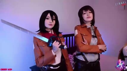 Zirael Rem Catch My Vibe Cherry Acid - Attack On Titan Lesbian Threesome